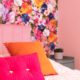 bright floral bedroom