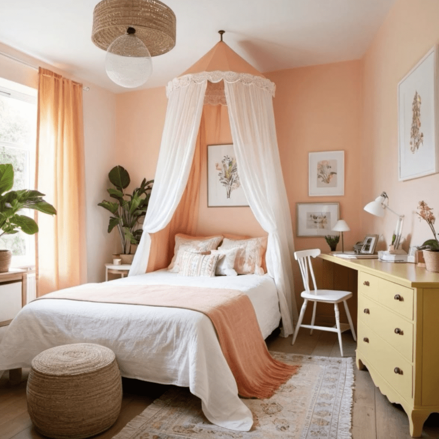 Peach & Apricot teen room