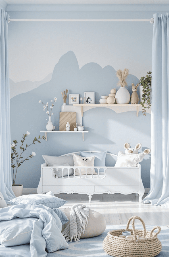 Serene Sky Blue kids room